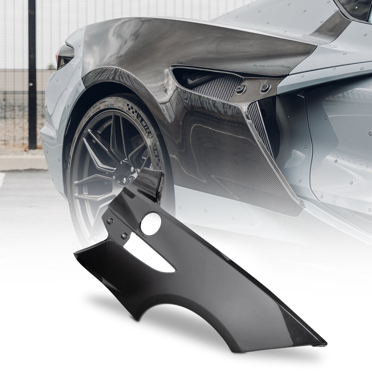 2023-2026 Corvette C8 Type-ZR1 Carbon Fiber Rear Fenders Shell For Z06