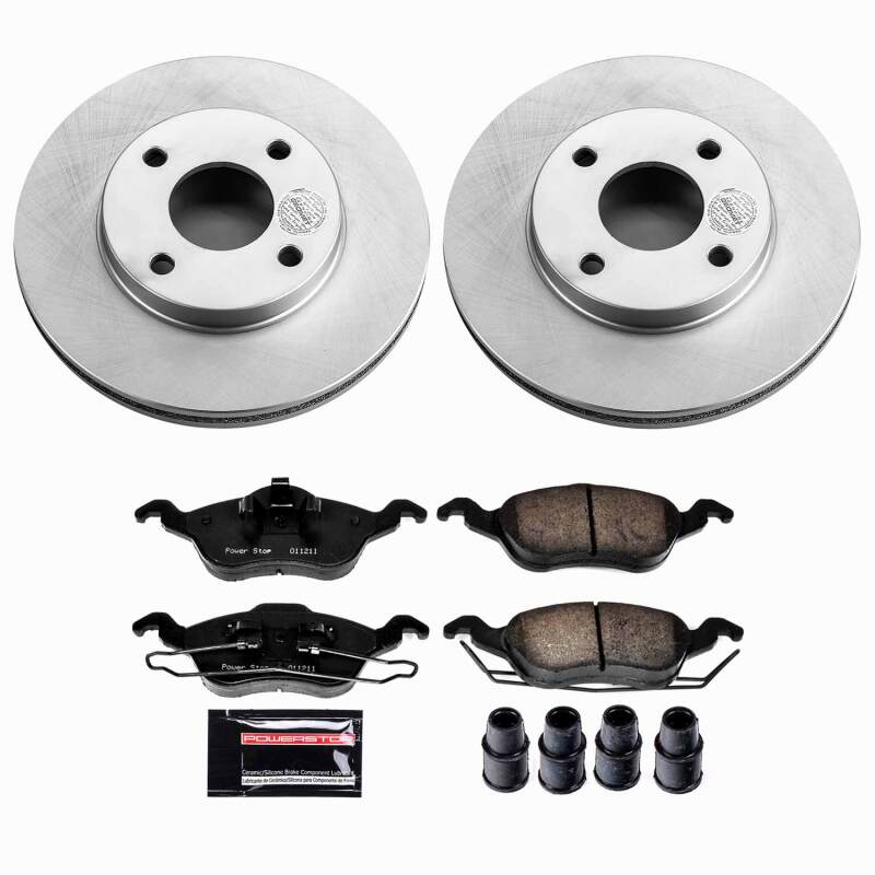 Power Stop 00-04 Ford Focus Front Z23 Coated Brake Kit