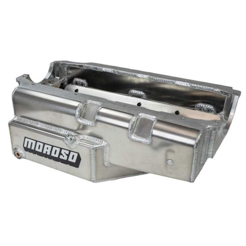 Moroso Pre 85 SBC 2PC Rear Seal Circle Track Open Modified 8qt 7.125in Aluminum Oil Pan