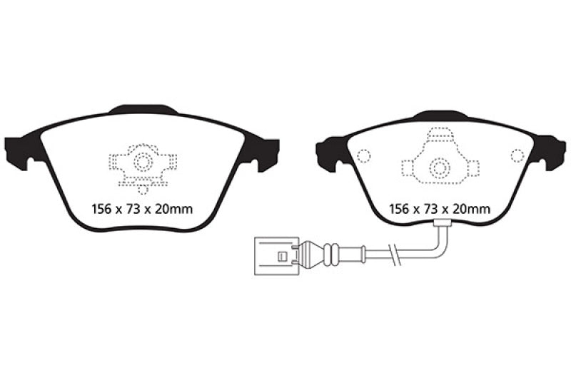 EBC 08-11 Volkswagen CC 3.6 Ultimax2 Front Brake Pads