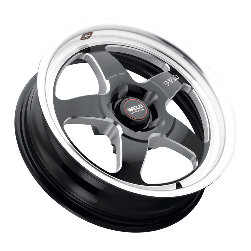 Weld Ventura Drag 18x5 / 5x120.65 / 1.7 BS / 78.1 HB - Gloss Black Milled - Non-BL Wheel