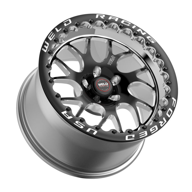 Weld S78 Beadlock 15x10/5x120/7.5 BS/3.18 HB - Black Center - Polished Shell - Black SBL MT Wheel