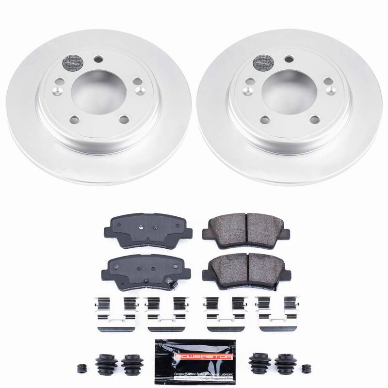 Power Stop 19-21 Hyundai Veloster Rear Z23 Coated Brake Kit