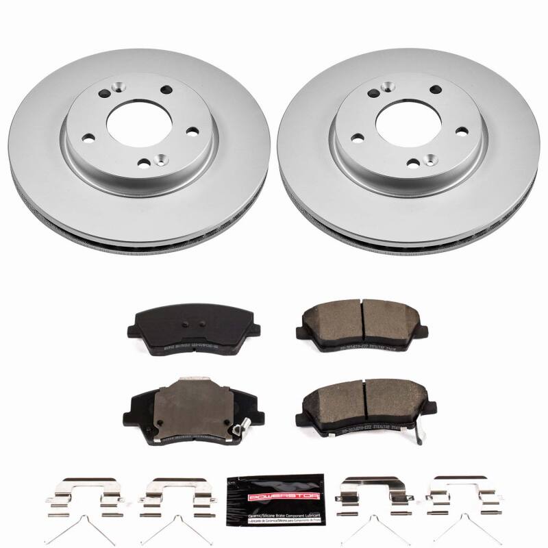 Power Stop 17-20 Hyundai Elantra Front Z23 Coated Brake Kit