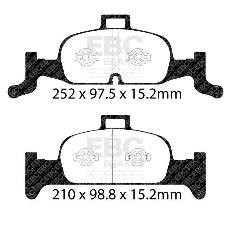 EBC 2018+ Audi A4 Allroad Quattro 2.0L Turbo Ultimax2 Front Brake Pads