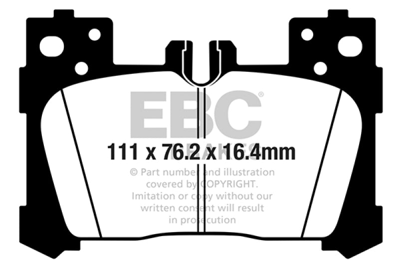 EBC 2018+ Lexus LC500 5.0L Redstuff Rear Brake Pads