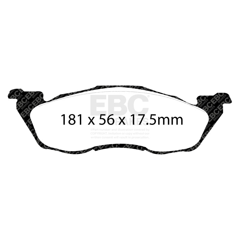 EBC 97-98 Dodge Dakota 2WD 2.5 Yellowstuff Front Brake Pads
