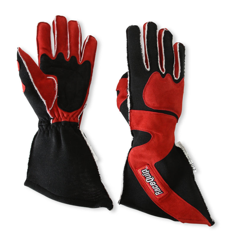 RaceQuip SFI-5 Red/Black Small Outseam Angle Cut Glove
