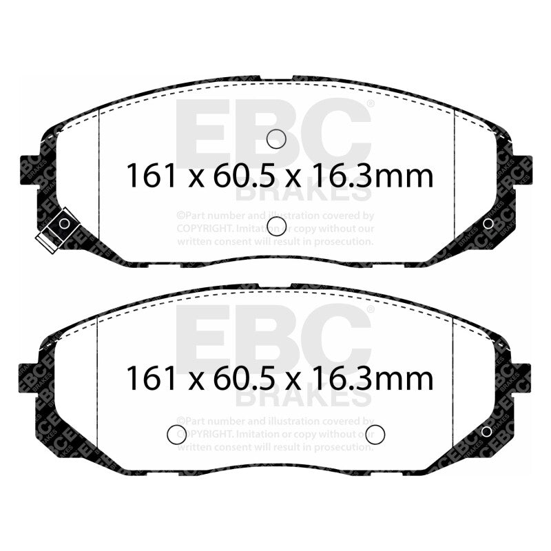 EBC 2015+ Kia Sedona 3.3L Ultimax2 Front Brake Pads