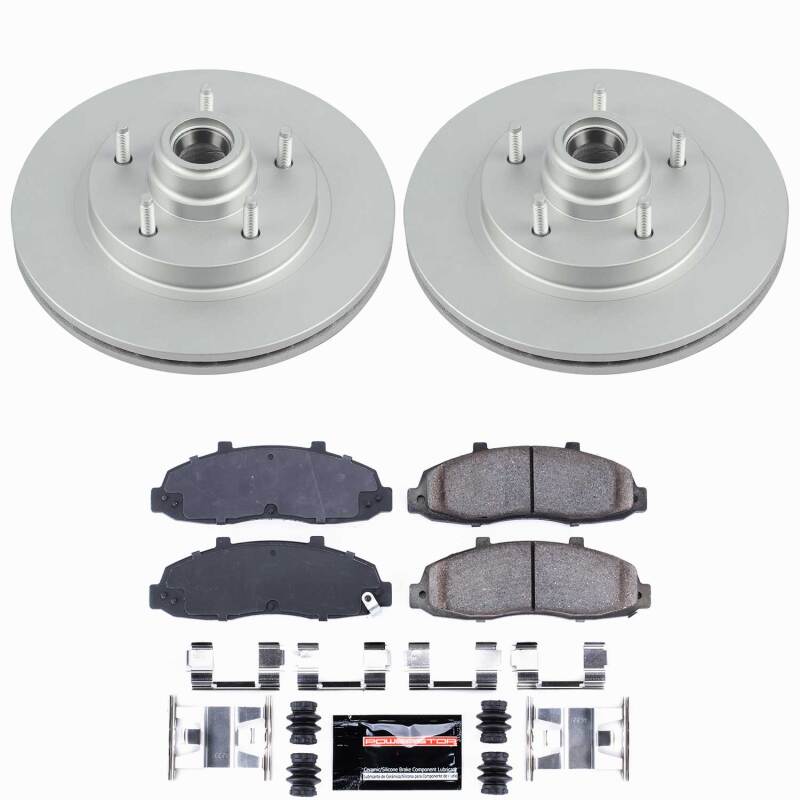Power Stop 97-00 Ford F-150 Front Z23 Coated Brake Kit