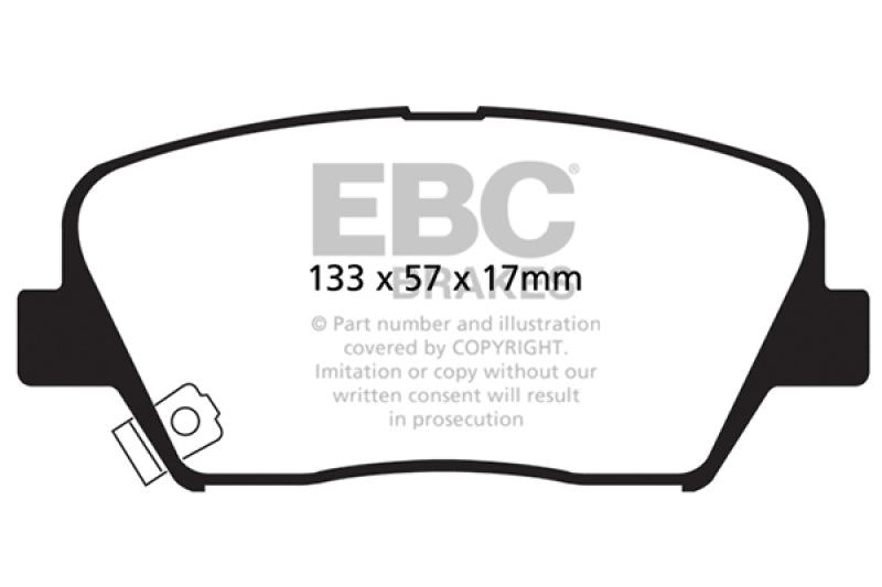 EBC 12+ Hyundai Azera 3.3 Yellowstuff Front Brake Pads