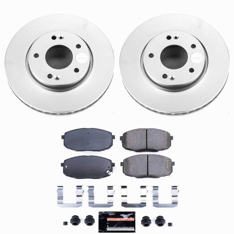 Power Stop 10-13 Kia Forte Front Z23 Coated Brake Kit