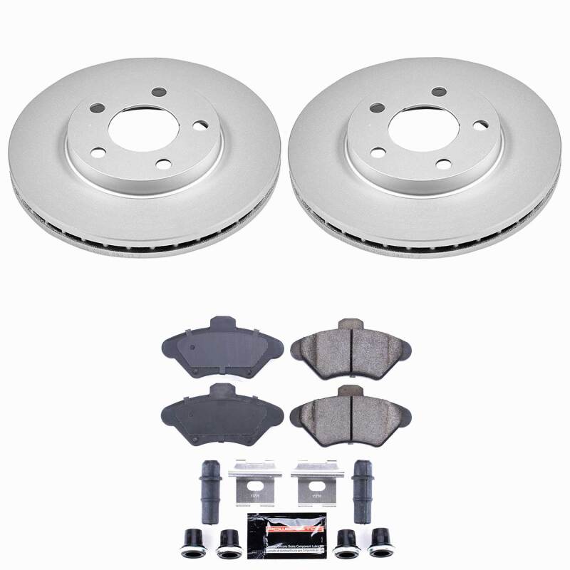 Power Stop 94-98 Ford Mustang Front Z23 Coated Brake Kit