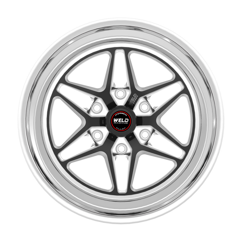 Weld S81 HD 17x10 / 6x139.7 / 6.2 BS / 3.54 HB - Black Center - Polished Shell - Non-BL Wheel