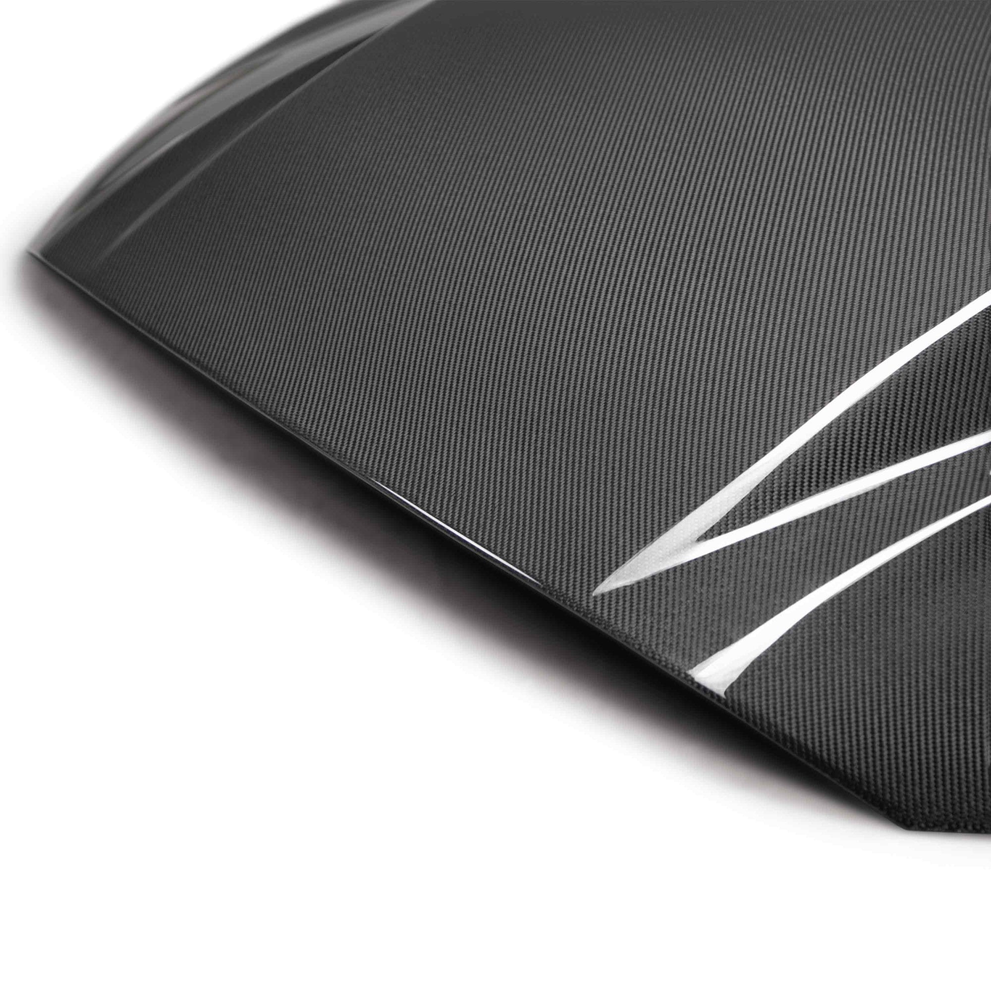 2018-2023 Ford Mustang Double Sided Type-CJ Carbon Fiber Cowl Hood