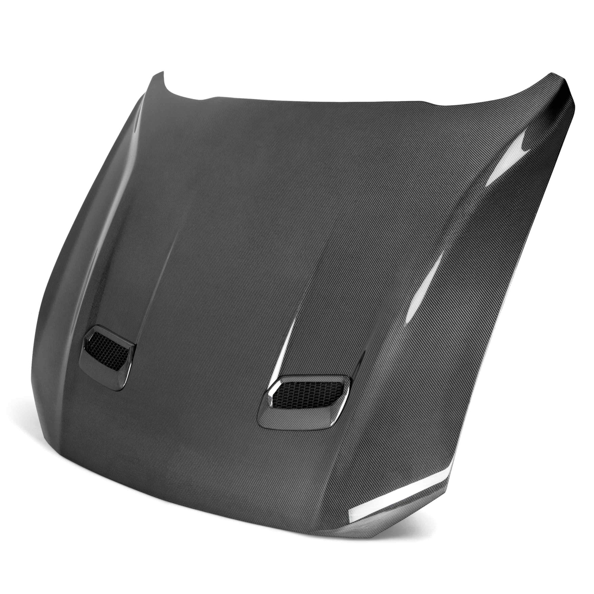 2018 - 2021 Ford Mustang Type-OE Double Sided Carbon Fiber Hood