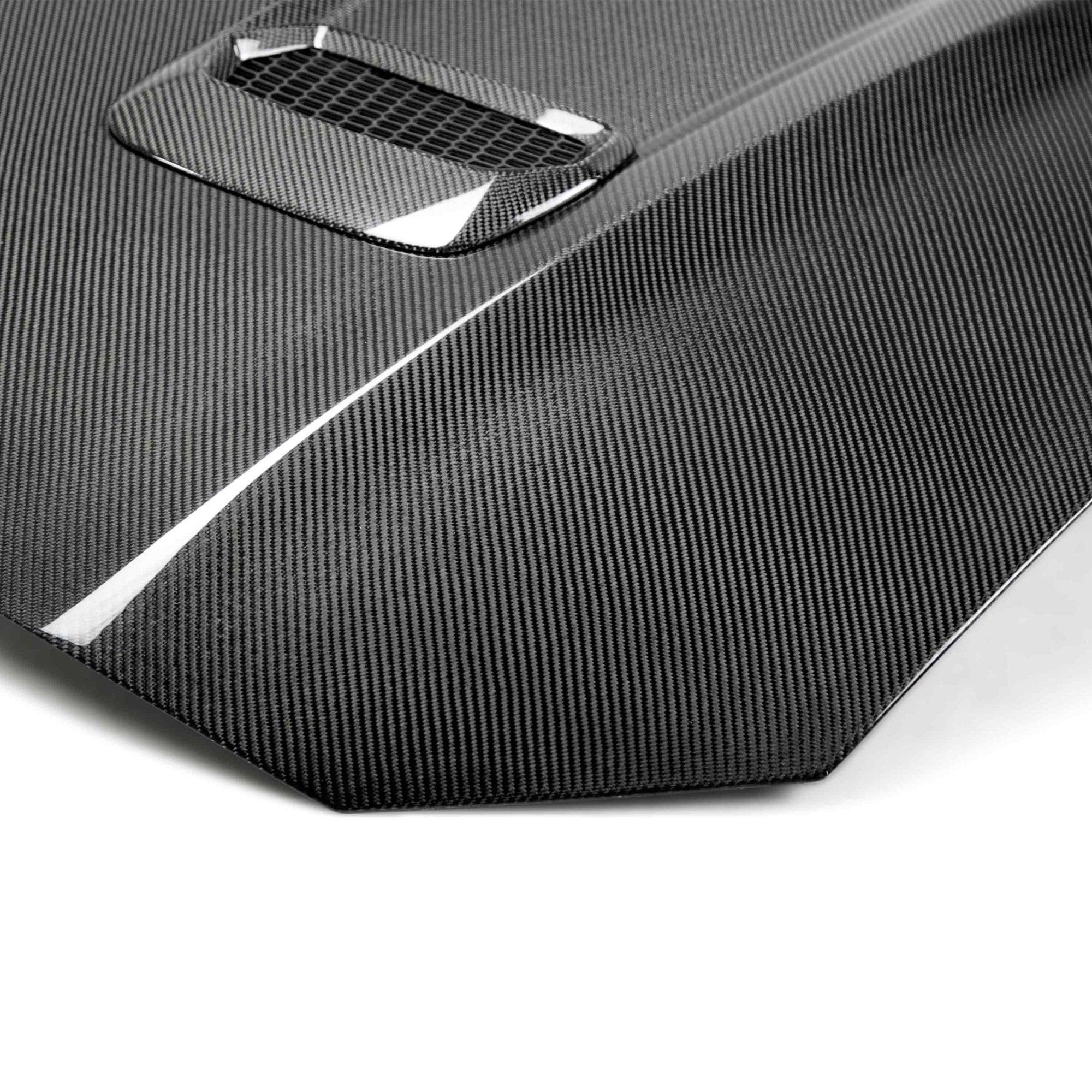 2018 - 2021 Ford Mustang Type-OE Double Sided Carbon Fiber Hood