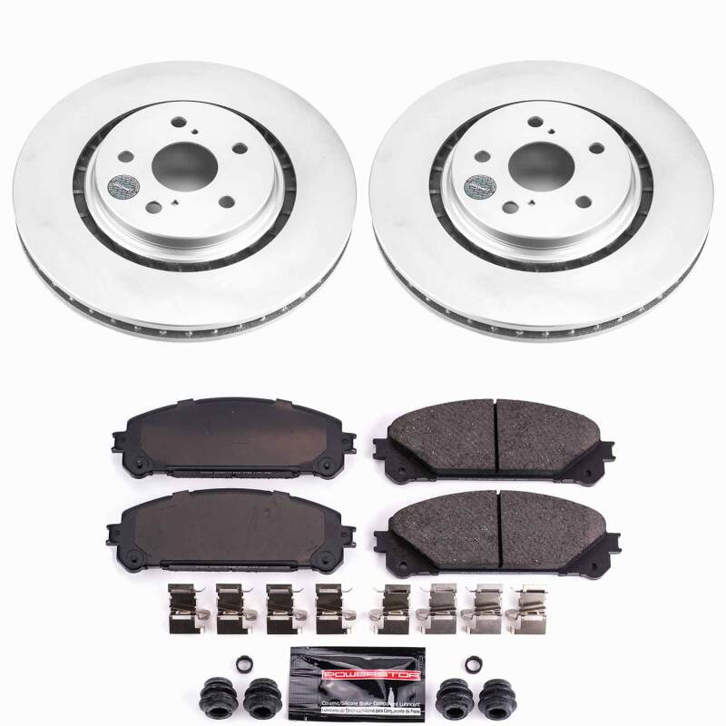 Power Stop 22-24 Lexus NX350 Front Z23 Coated Brake Kit