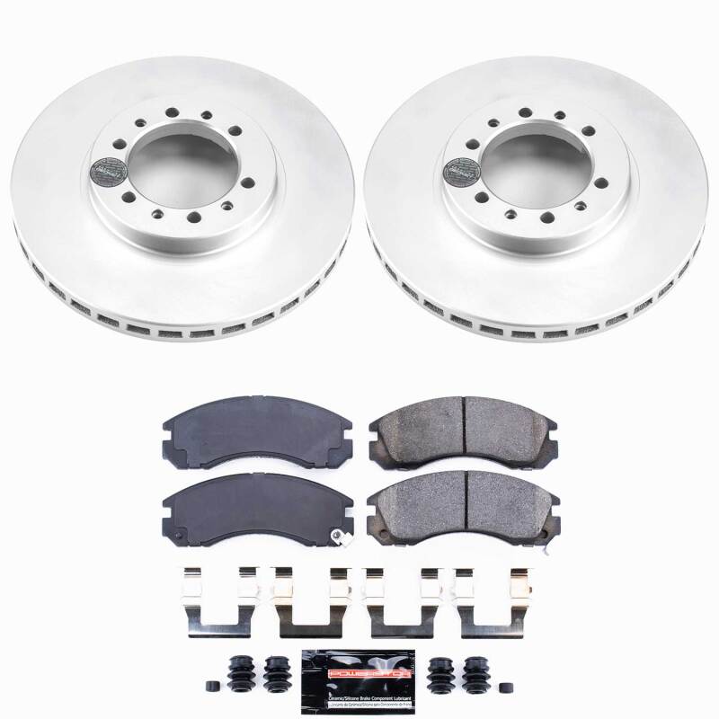 Power Stop 91-96 Mitsubishi Montero Front Z23 Coated Brake Kit