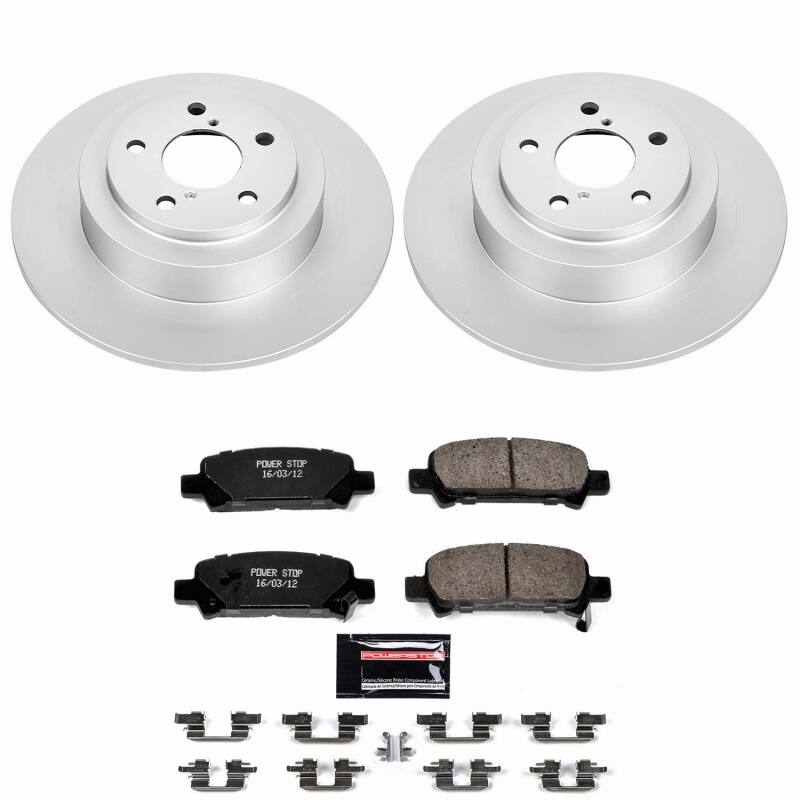 Power Stop 03-06 Subaru Baja Rear Z23 Coated Brake Kit