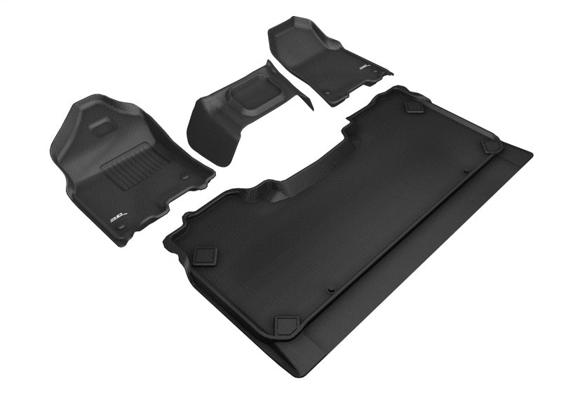 3D MAXpider 2019-2020 Dodge Ram 1500 Crew Cab Kagu 1st & 2nd Row Floormats - Black