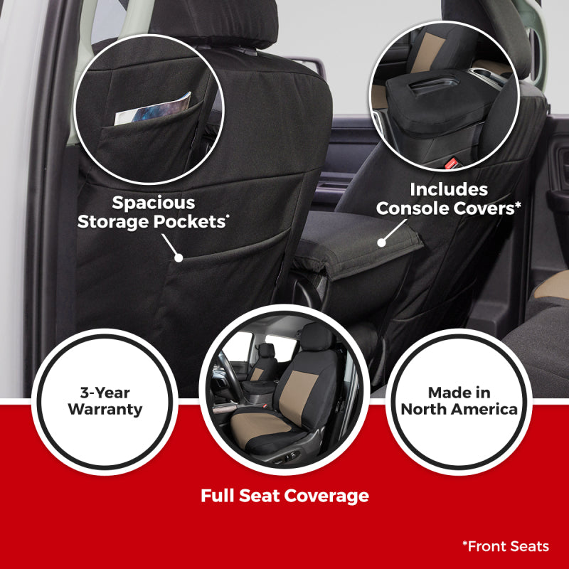 Covercraft 21-24 Ford Expedition Endura PrecisionFit Custom Second Row Seat Covers - Charcoal/Silver
