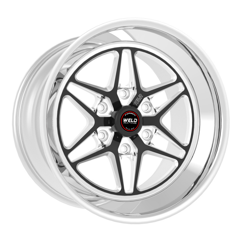 Weld S81 HD 17x10 / 6x139.7 / 6.2 BS / 3.54 HB - Black Center - Polished Shell - Non-BL Wheel