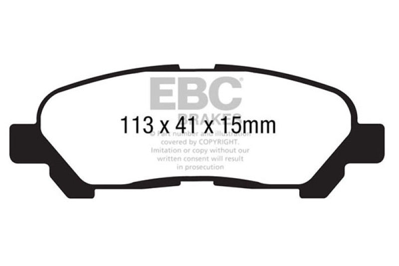 EBC 09-13 Toyota Highlander 2.7 2WD/4WD Yellowstuff Rear Brake Pads