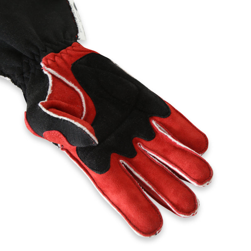 RaceQuip SFI-5 Red/Black Small Outseam Angle Cut Glove