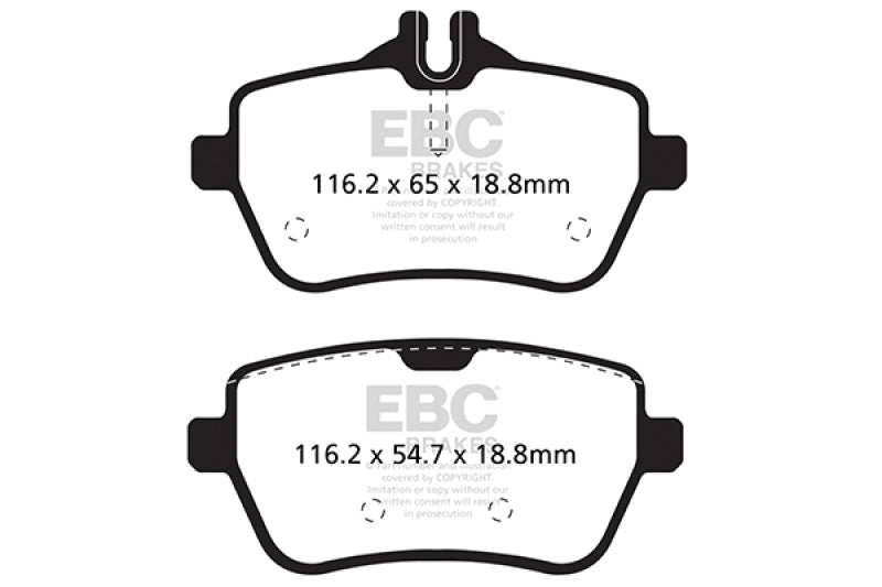 EBC 14+ Mercedes-Benz S550 4.7 Twin Turbo Redstuff Rear Brake Pads