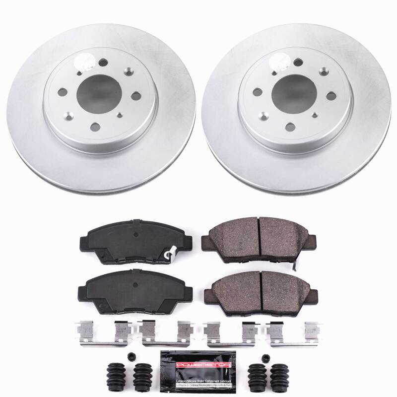 Power Stop 15-20 Honda Fit Front Z23 Coated Brake Kit