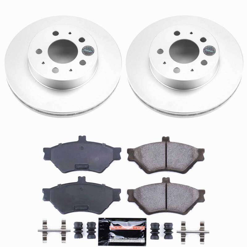 Power Stop 95-97 Ford Crown Victoria Front Z23 Coated Brake Kit