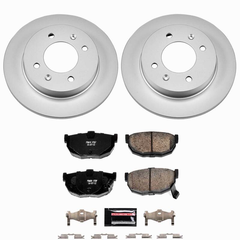 Power Stop 97-06 Hyundai Elantra Rear Z23 Coated Brake Kit
