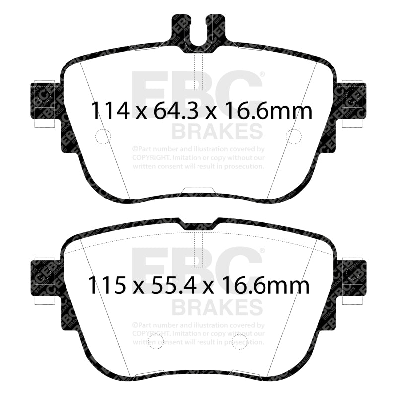 EBC 2017+ Mercedes-Benz E300 (W213) Yellowstuff Rear Brake Pads