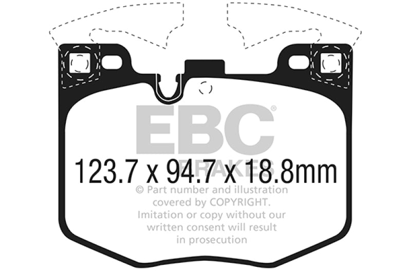 EBC 2017+ BMW 530 2.0L Turbo (G30) Redstuff Front Brake Pads