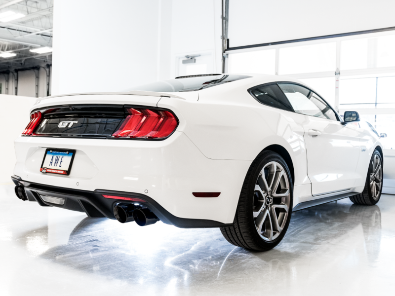 AWE 18-23 S550 Mustang GT SwitchPath Exhaust - Diamond Black Tips