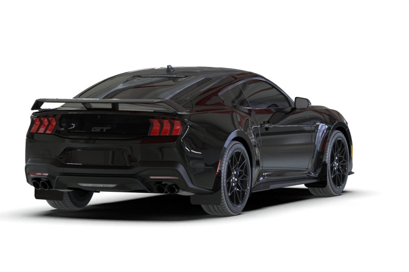 Rally Armor 2024+ Ford Mustang Black UR Mud Flap w/ Red Logo