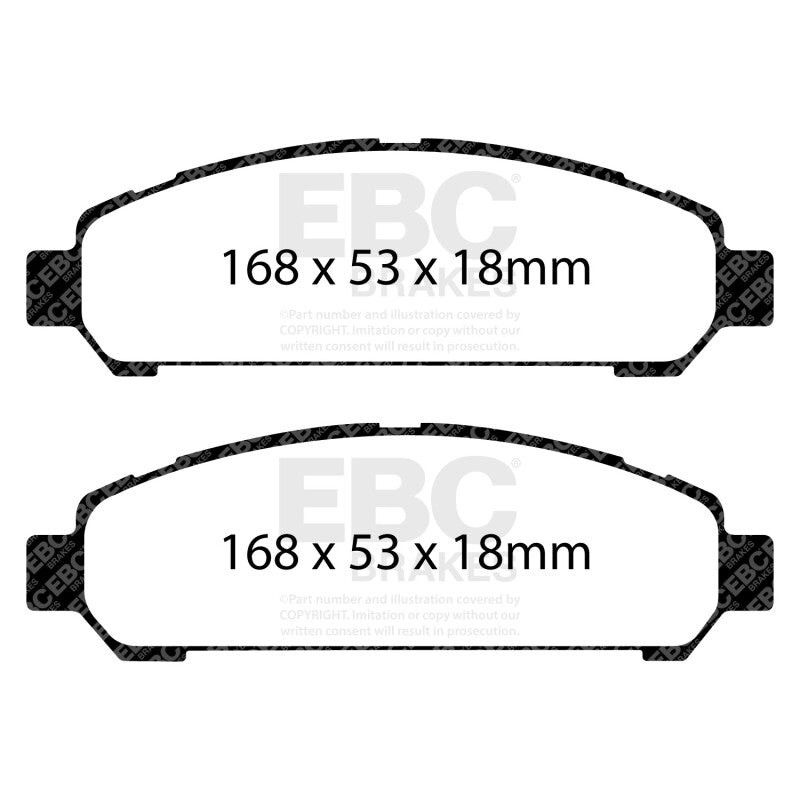 EBC 08+ Toyota Venza 2.7 Redstuff Front Brake Pads