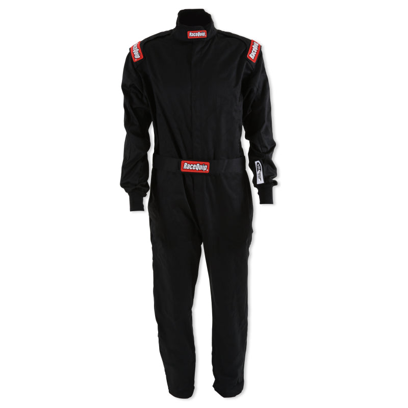 RaceQuip Black Chevron-1 Suit - SFI-1 2XL