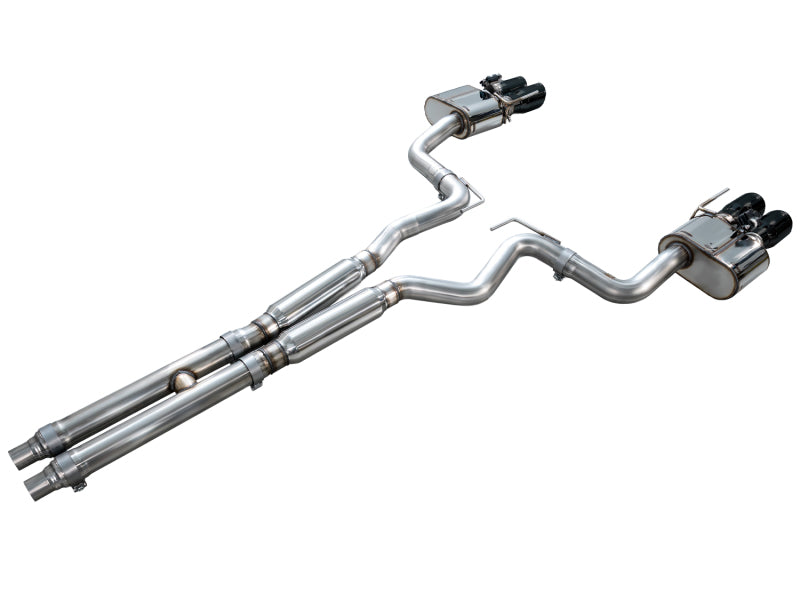 AWE 18-23 S550 Mustang GT SwitchPath Exhaust - Diamond Black Tips