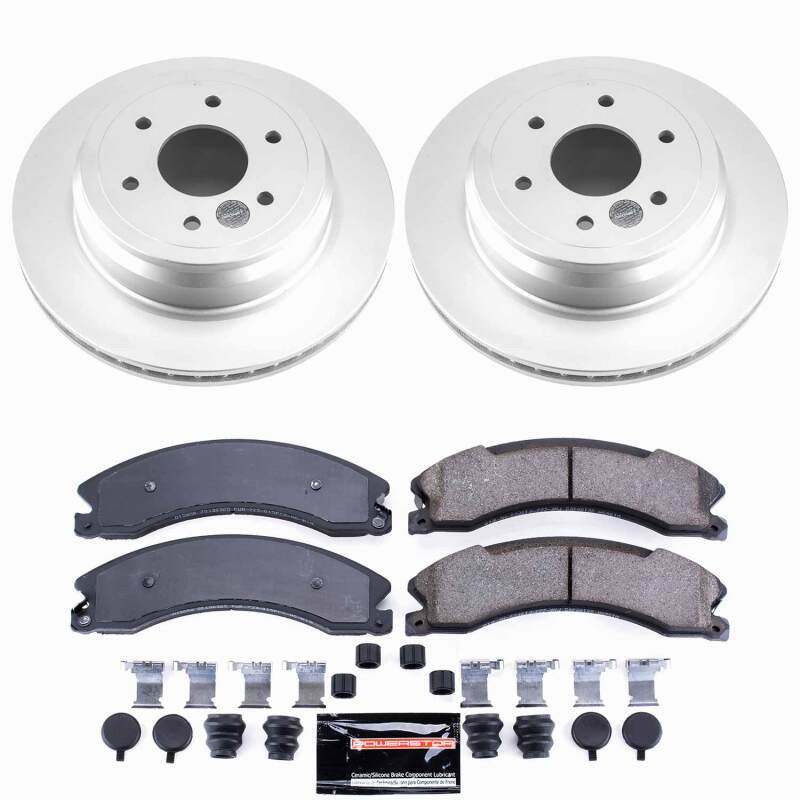 Power Stop 16-24 Nissan TITAN XD Rear Z23 Coated Brake Kit