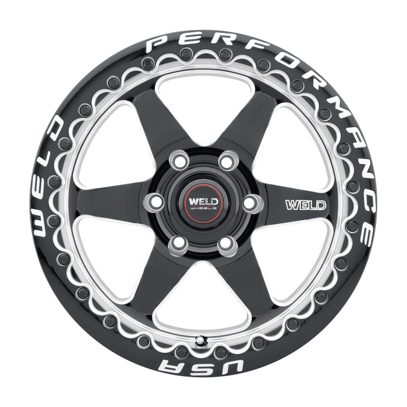 Weld S909 20x10 Ventura 6 Beadlock 6x139.7 ET12 BS6.00 Gloss BLK MIL DIA 106.1