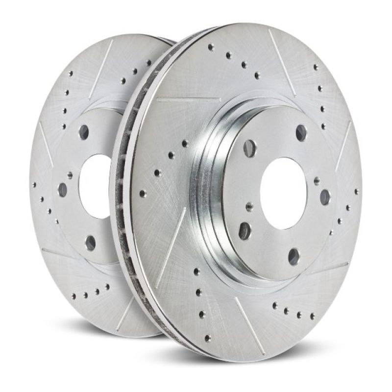 Power Stop 17-20 Ford F-550 Super Duty Front Drilled & Slotted Rotor - Pair