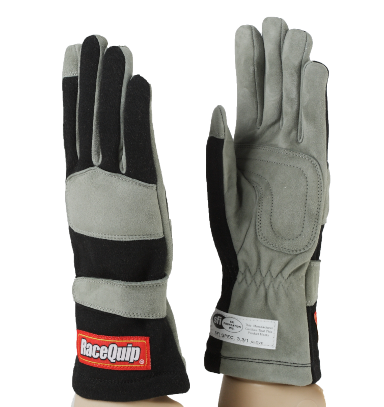RaceQuip Black 1-Layer SFI-1 Glove - Small