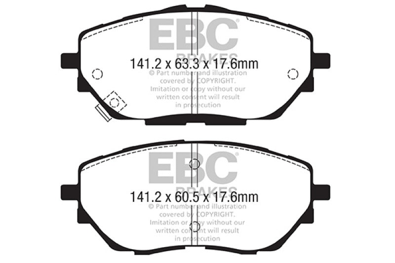 EBC 2017+ Toyota C-HR 2.0L Yellowstuff Front Brake Pads