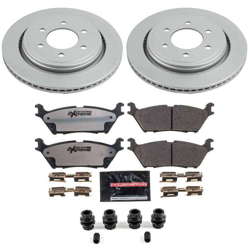 Power Stop 15-17 Ford F-150 Rear Z36 Coated Truck & Tow Brake Kit