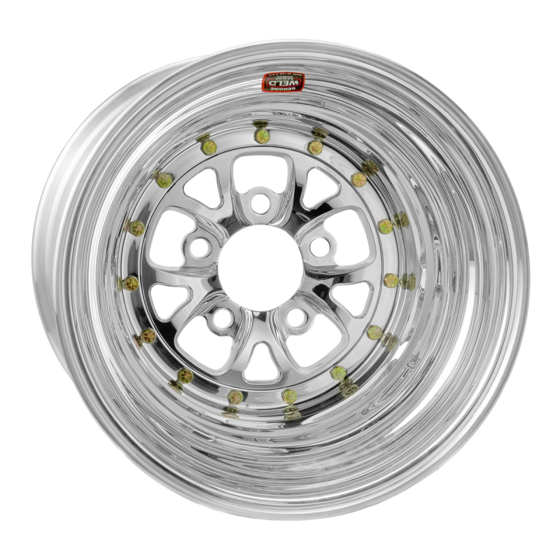 Weld V-Series 15x9 / 5x4.75 / 5 BS / 3.18 HB - Polished Center - Polished Shell - Non-BL Wheel