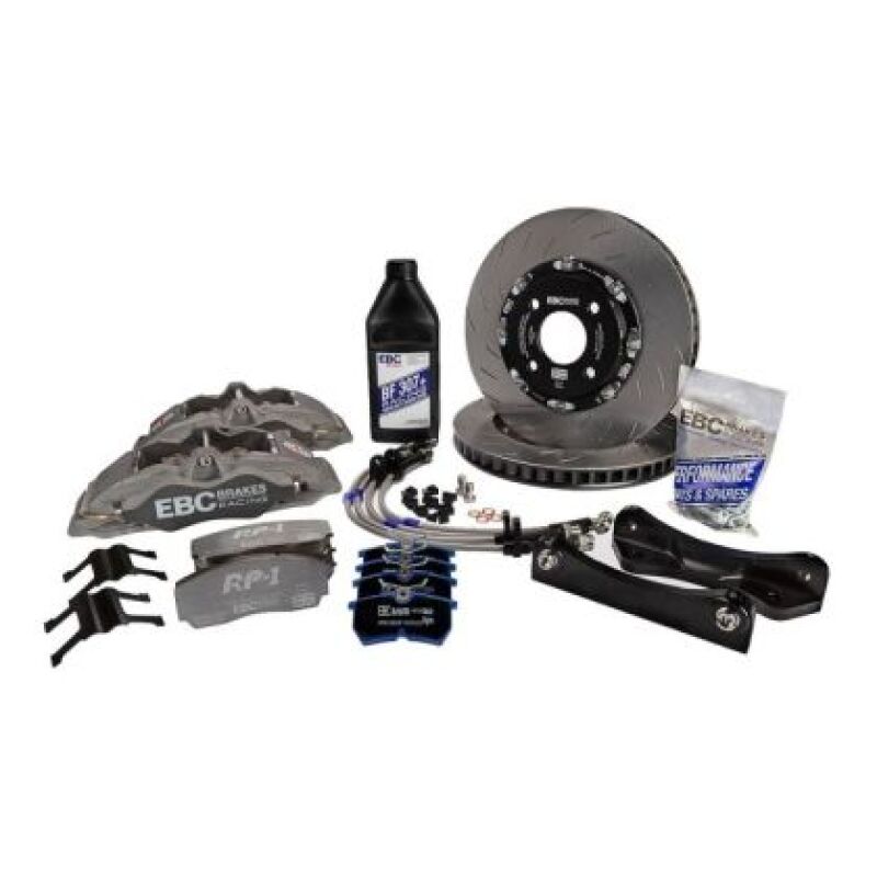 EBC Racing 04-09 Honda S2000 AP2 2.2.0L Anodized Apollo-4 Calipers 330mm Rotors Front Big Brake Kit