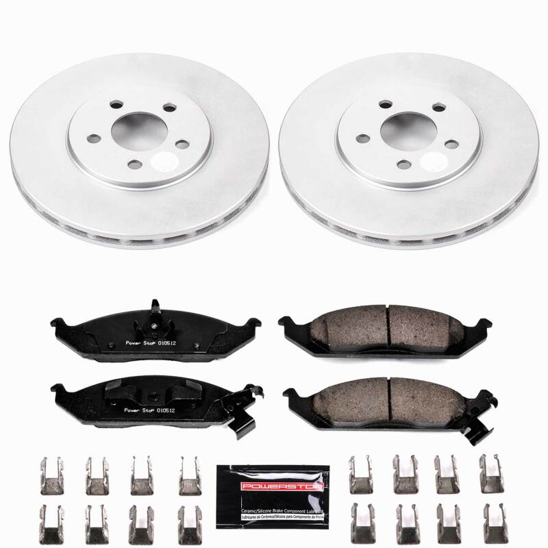 Power Stop 95-00 Chrysler Cirrus Front Z23 Coated Brake Kit