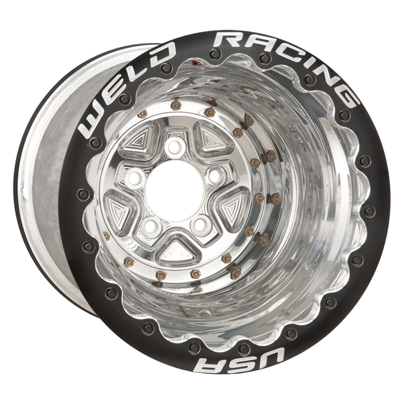Weld Alumastar Pro 16x20 / 5x5 / 6.5 BS / 3.5 HB - Polished Center - Polished Shell - DBL Wheel
